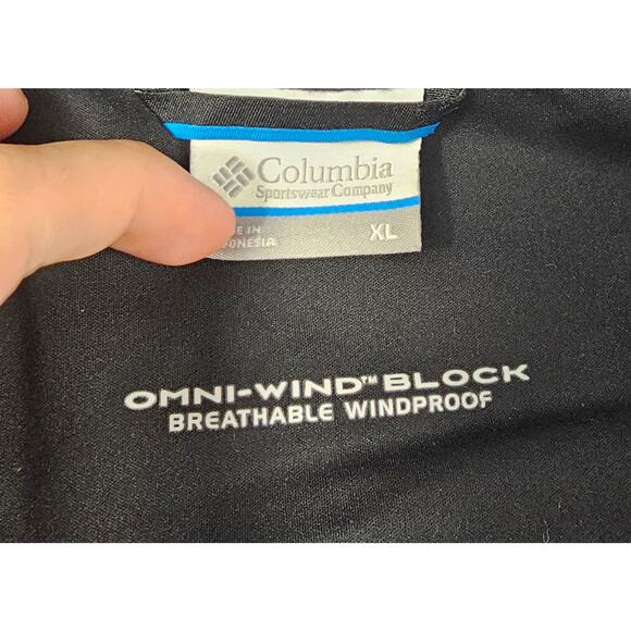 Columbia omni wind block heat insulated windbreaker jacket w/ zip pocket XL EUC - Picture 5 of 8